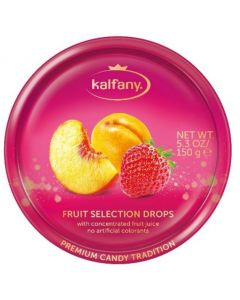 KALFANY ASSORTED FRUIT HARD CANDY IN TIN REF. 000633@150GR. (10)