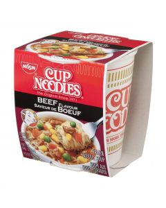 NOODLES NISSIN CUP NOODLES BEEF @ 64 GR (12)