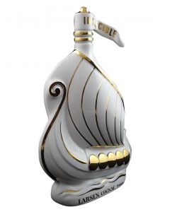 LARSEN FINE CHAMPAGNE COGNAC IN GREY PORCELAIN VIKING SHIP 40%   @70CL