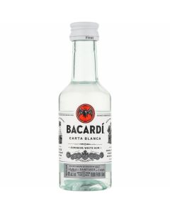 BACARDI  CARTA BLANCA RUM MINATURES 37.5% @5CL.BOT