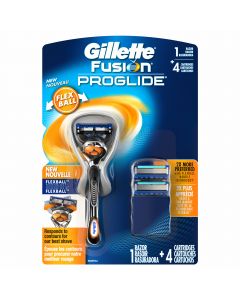 GILLETTE FUSION PROGLIDE FLEXBALL RAZOR + 2 CARTRIGES