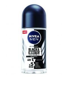 NIVEA DEODORANT ROLL ON BLACKWHITE INVISIBLE MEN REF506/.388674 @50ML