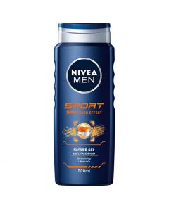 NIVEA MEN SPORT  SHOWER GEL BODYHAIR REF. 128631@500 ML